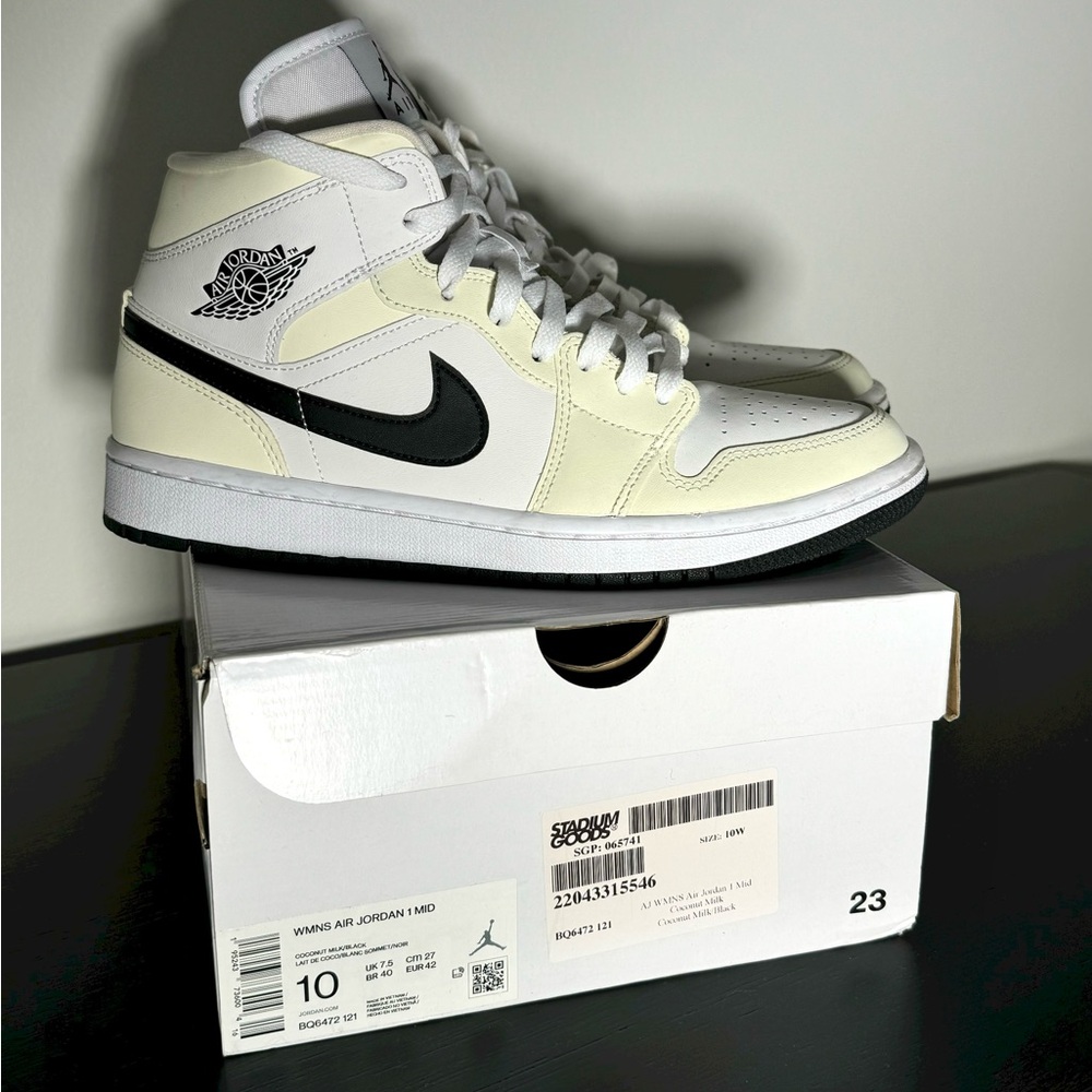 Air Jordan 1 Mid 'Coconut Milk' Size Women’s 10/Men’s 8.5
